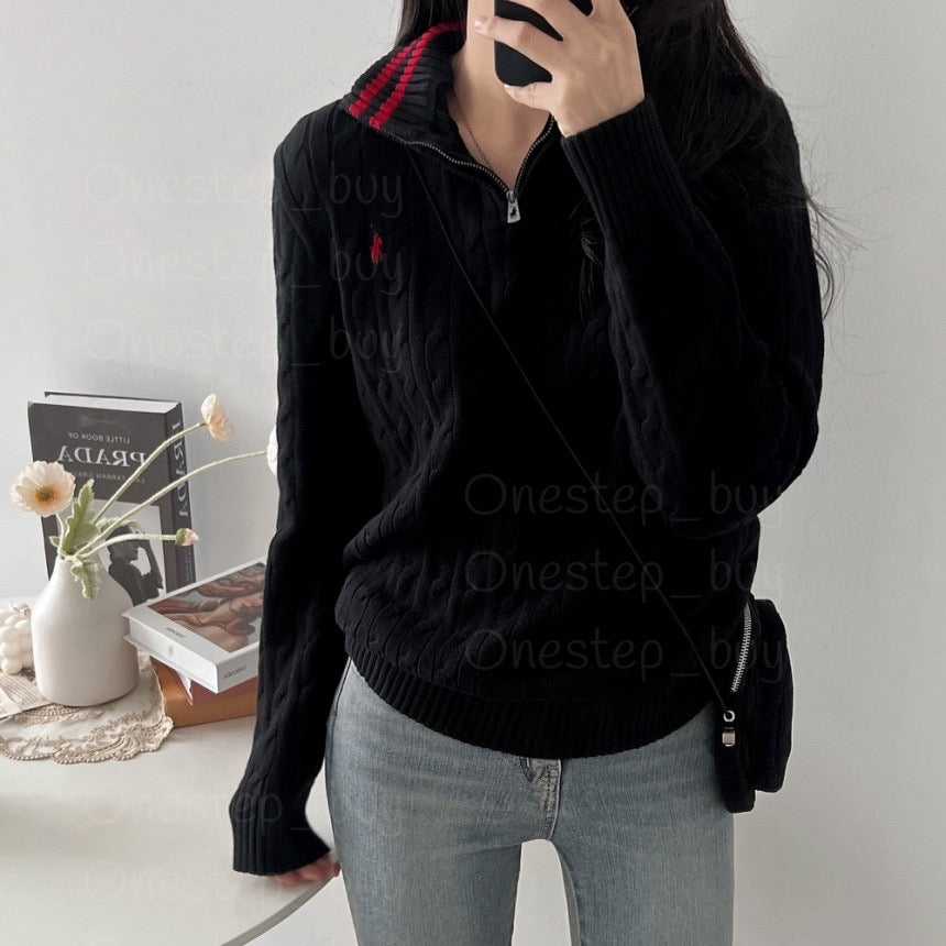 Big Boys Cable-Knit Cotton Quarter-Zip Sweater