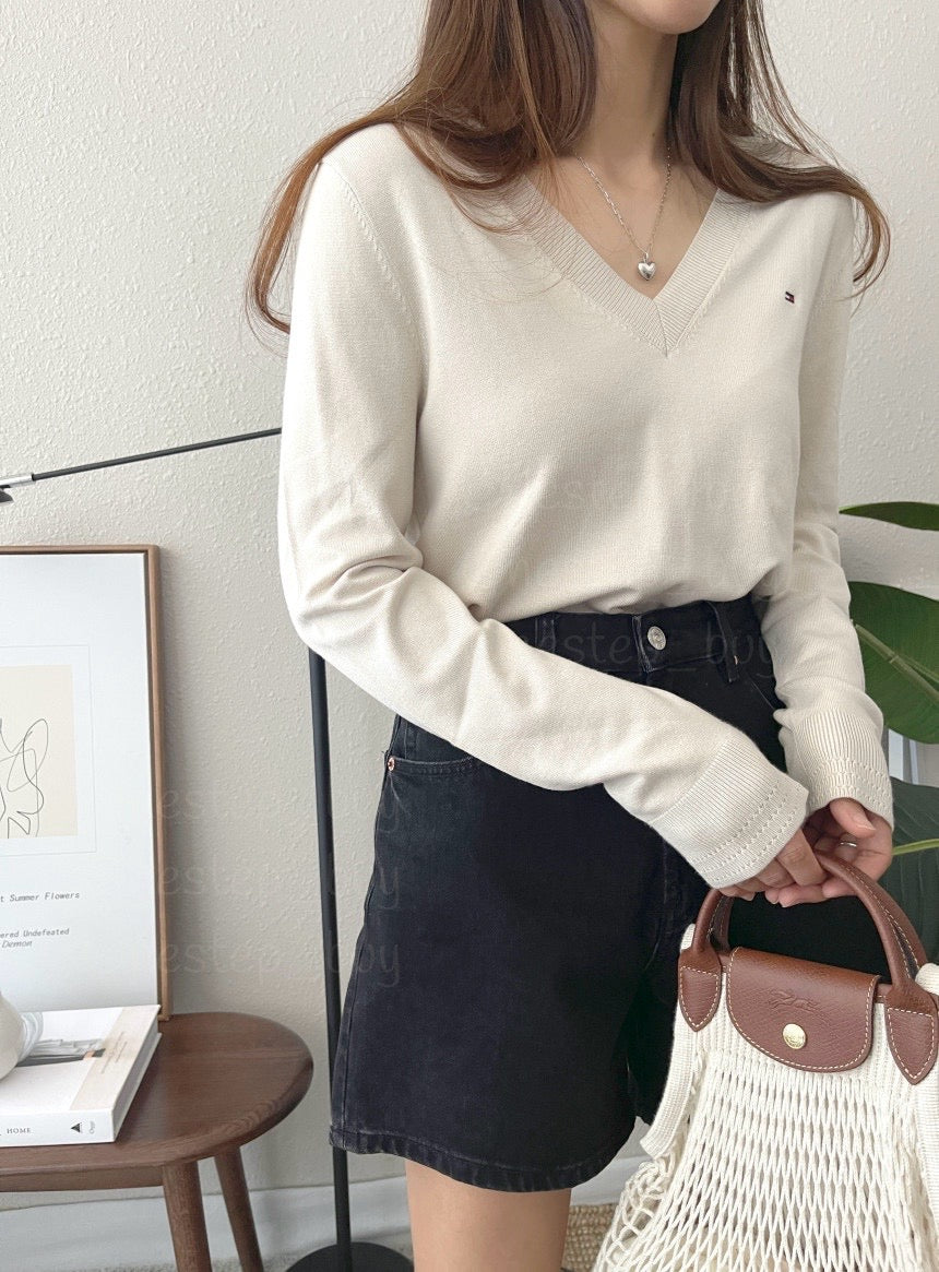 Women Vneck Sweater