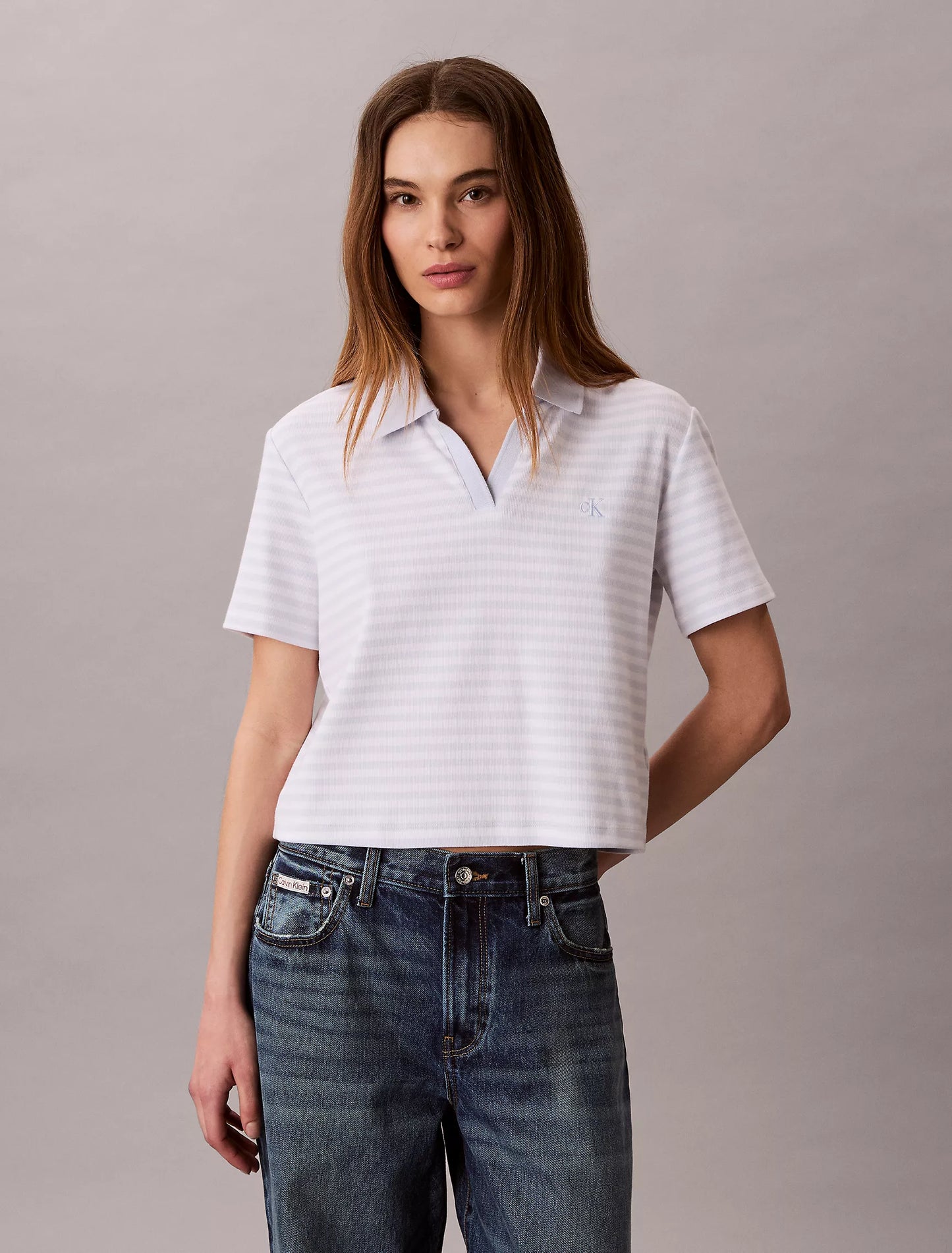Women Cotton Contour Rib Polo