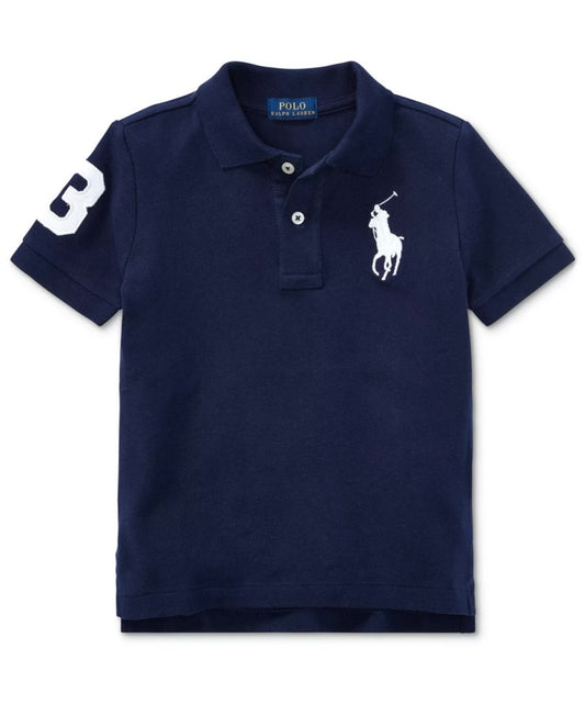 Big Boys Big Pony Cotton Mesh Short Sleeve Polo