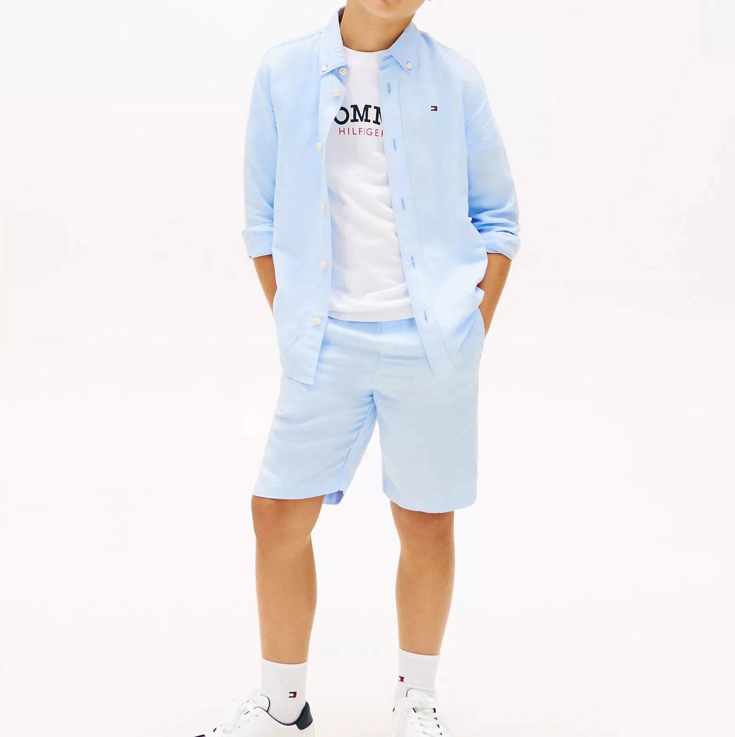 Kids' Relaxed Linen-Blend Shirt