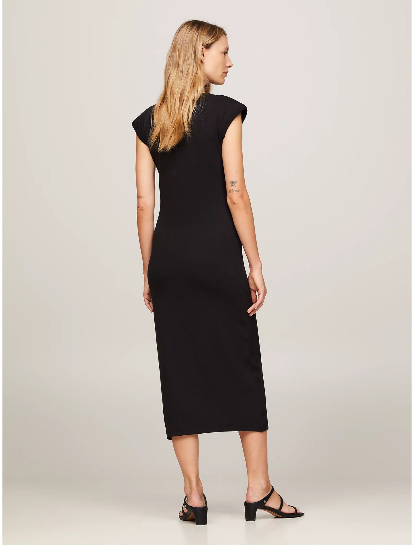 Women Slim Fit Ribbed Stretch Midi Dress