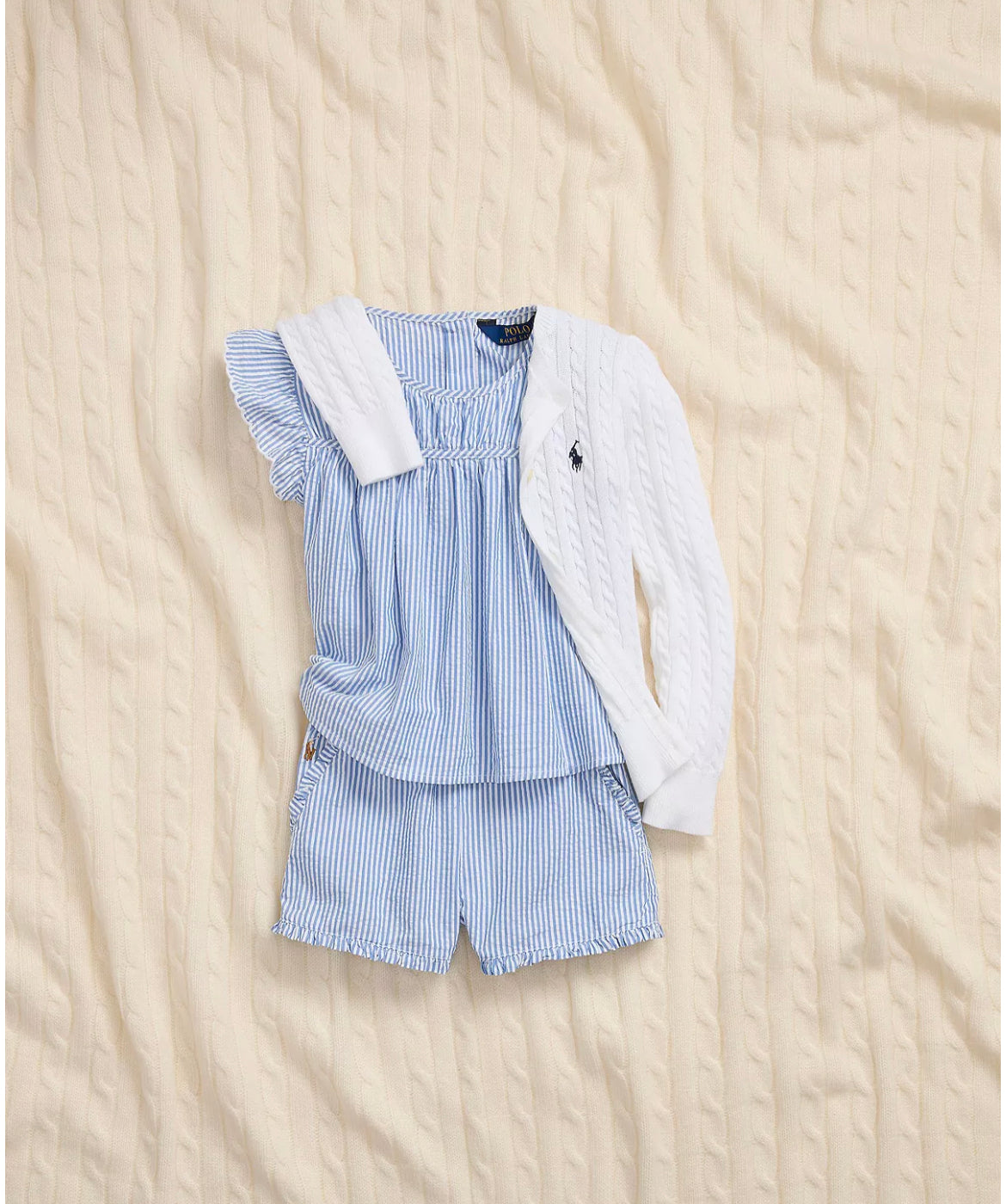Girls Cable-Knit Cotton Cardigan
