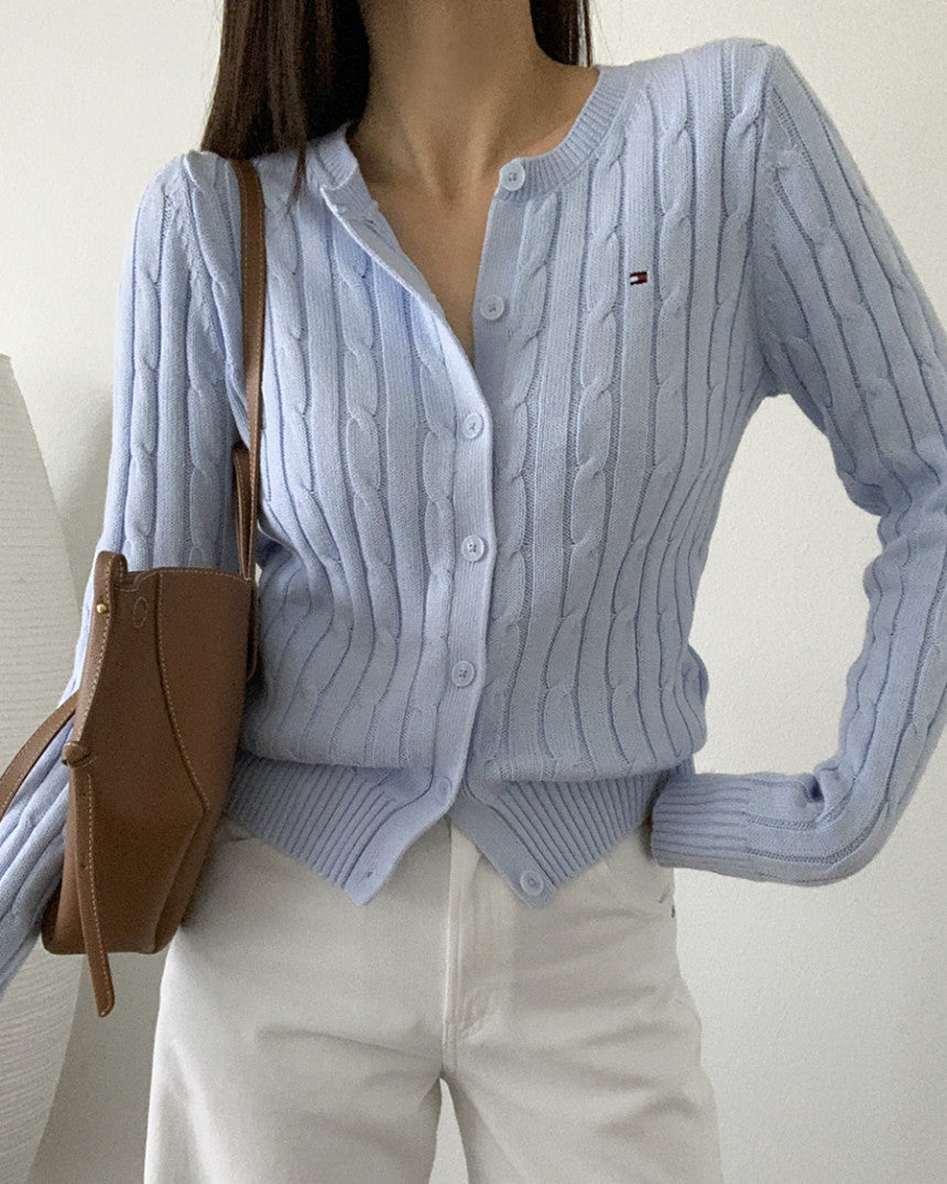 Women Cable Knit Cardigan