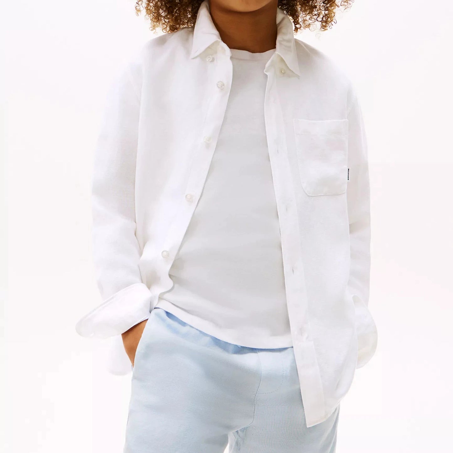 Kids' Relaxed Linen-Blend Shirt