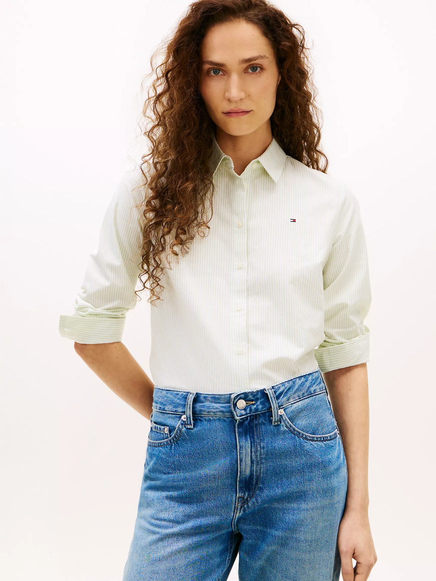Women Stripe Oxford Shirt