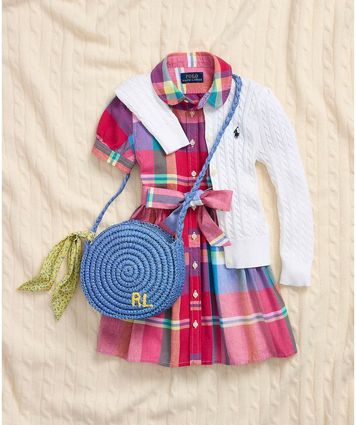 Girls Cable-Knit Cotton Cardigan