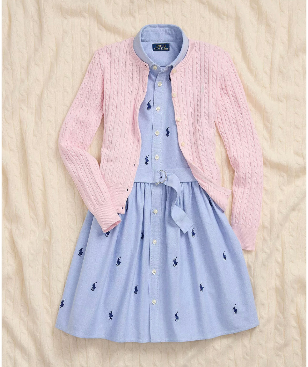 Girls Cable-Knit Cotton Cardigan