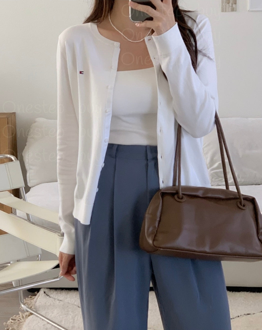Women  Solid Button-Up Cardigan