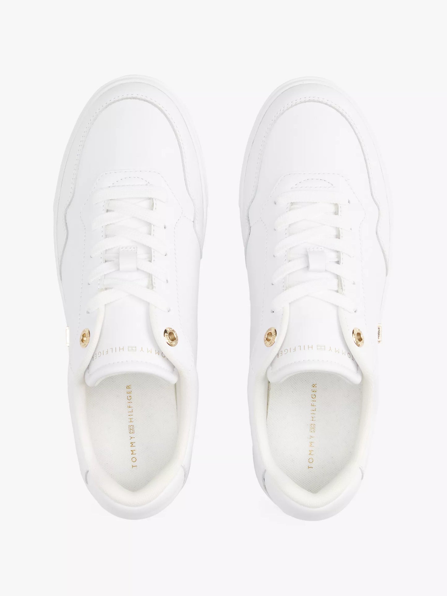 Women Metallic Accent Leather Court Sneaker