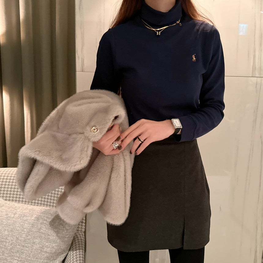 Big Boys Cotton Interlock Turtleneck Top