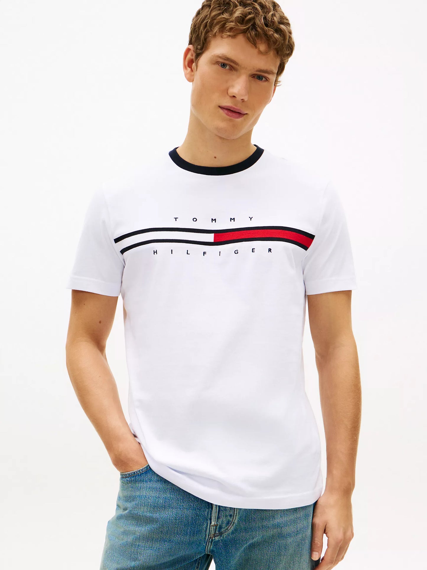 Men Classic Logo Ringer Tee