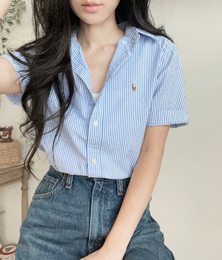 Big Boys Striped Seersucker Short-Sleeve Shirt