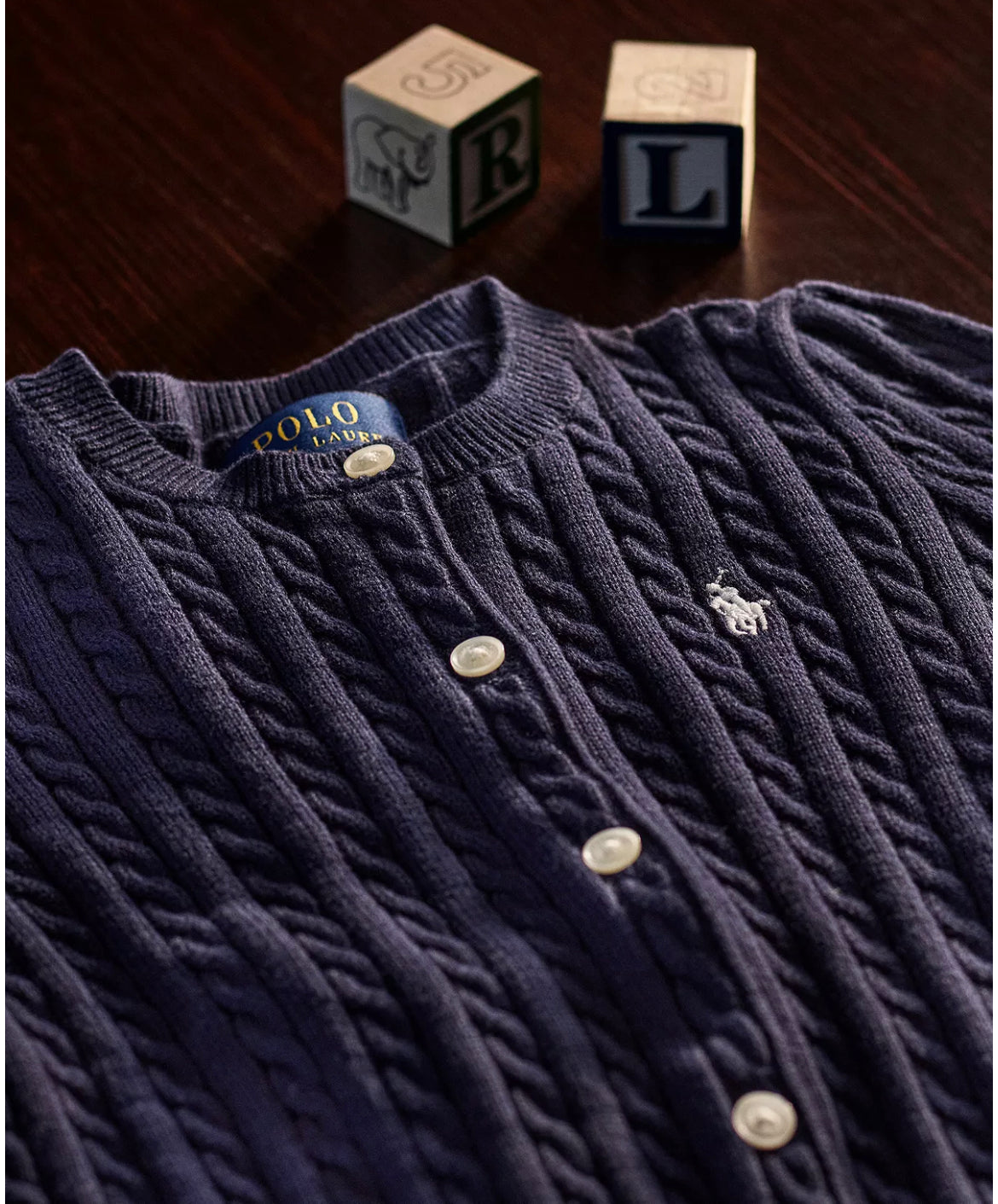 Girls Cable-Knit Cotton Cardigan