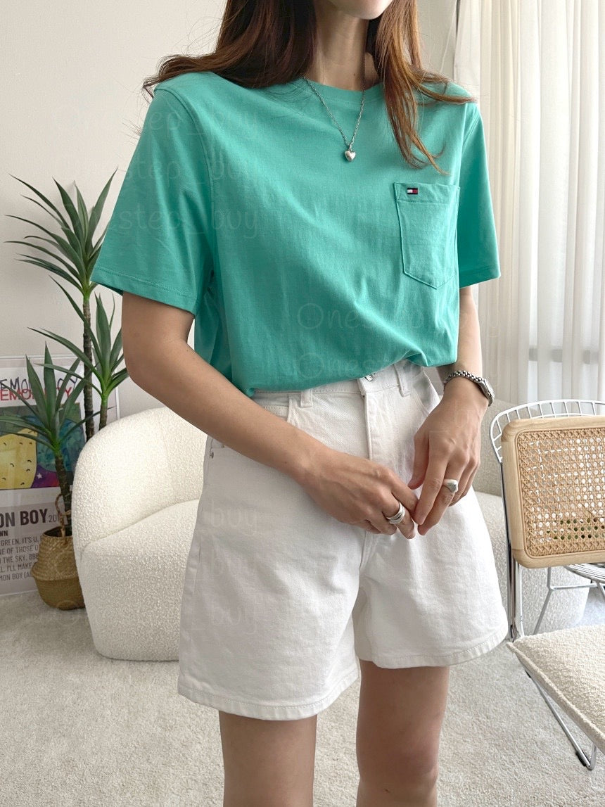 Men Solid Pocket Tee