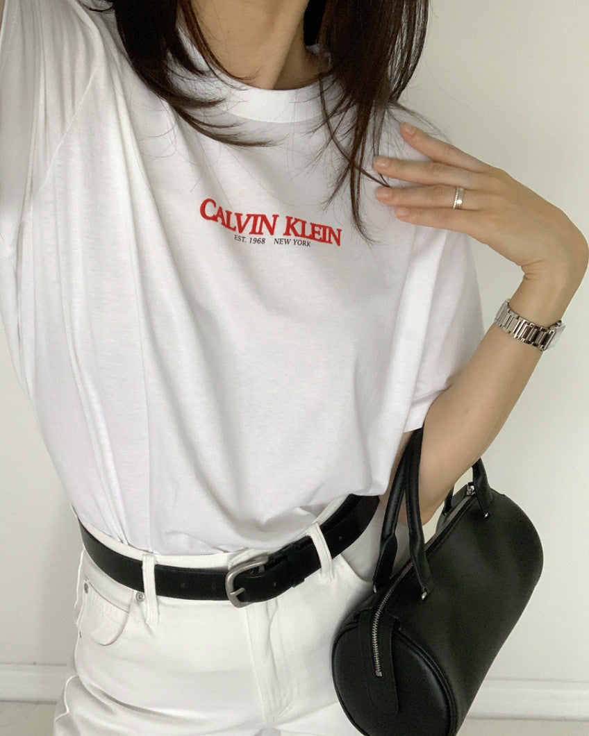 Women Calvin Klein Logo Graphic Boxy Tee