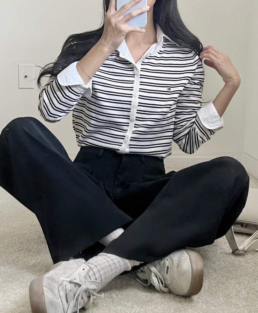 Tommy Lightweight Stripe Cardigan