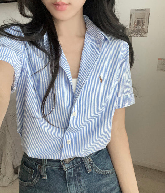 Big Boys Striped Seersucker Short-Sleeve Shirt