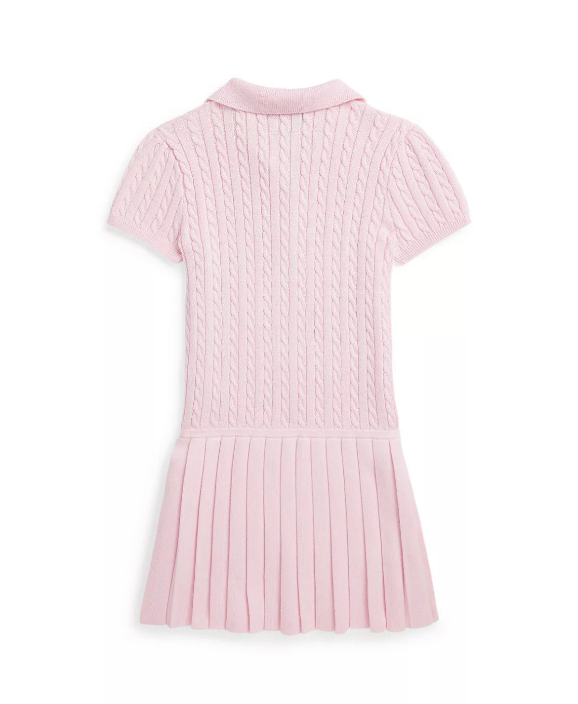 Girls Mini-Cable Cotton-Blend Polo Dress