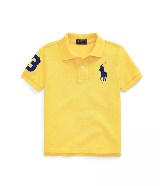 Boys Big Pony Cotton Mesh Polo Shirt