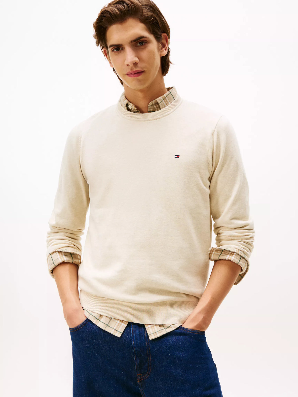 Men Solid Crewneck Sweater