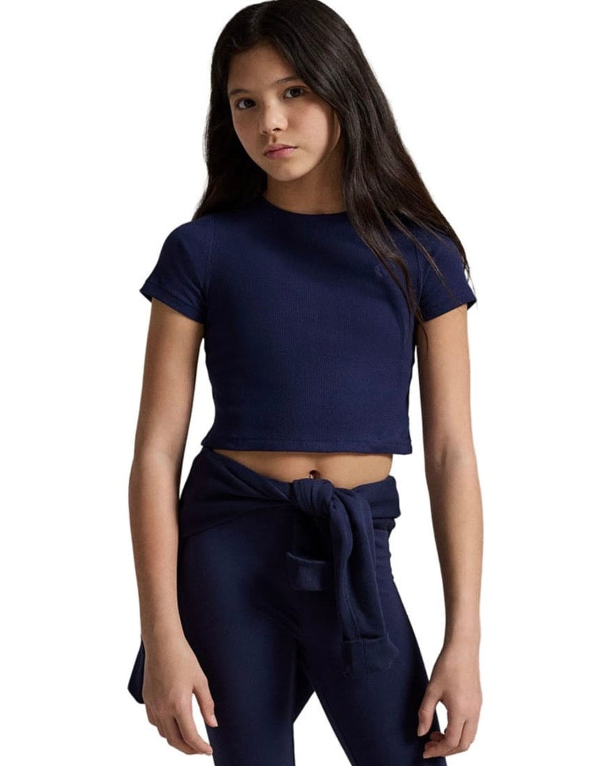 Girls Ribbed Boxy T-Shirt