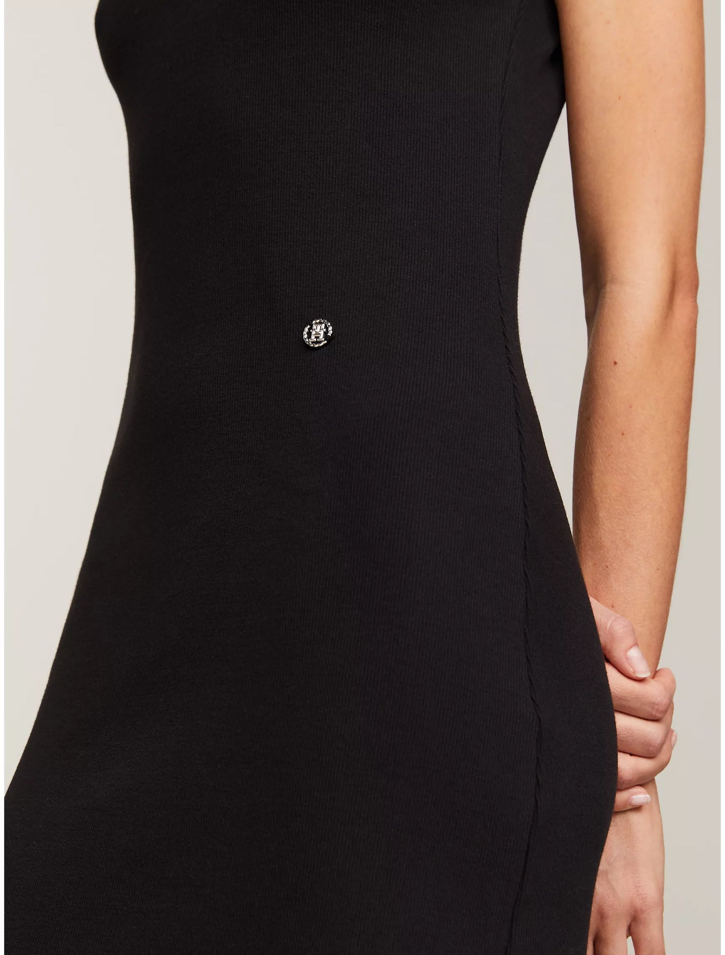 Women Slim Fit Ribbed Stretch Midi Dress