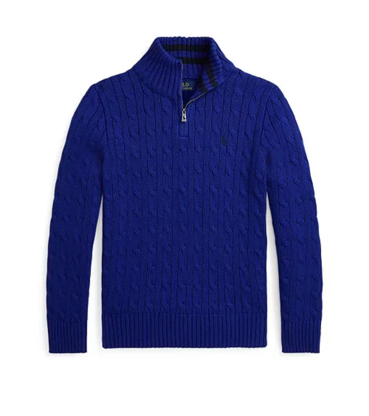 Big Boys Cable-Knit Cotton Quarter-Zip Sweater