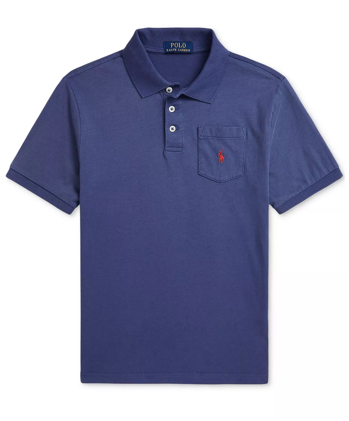 Big Boys Cotton Jersey Pocket Polo Shirt
