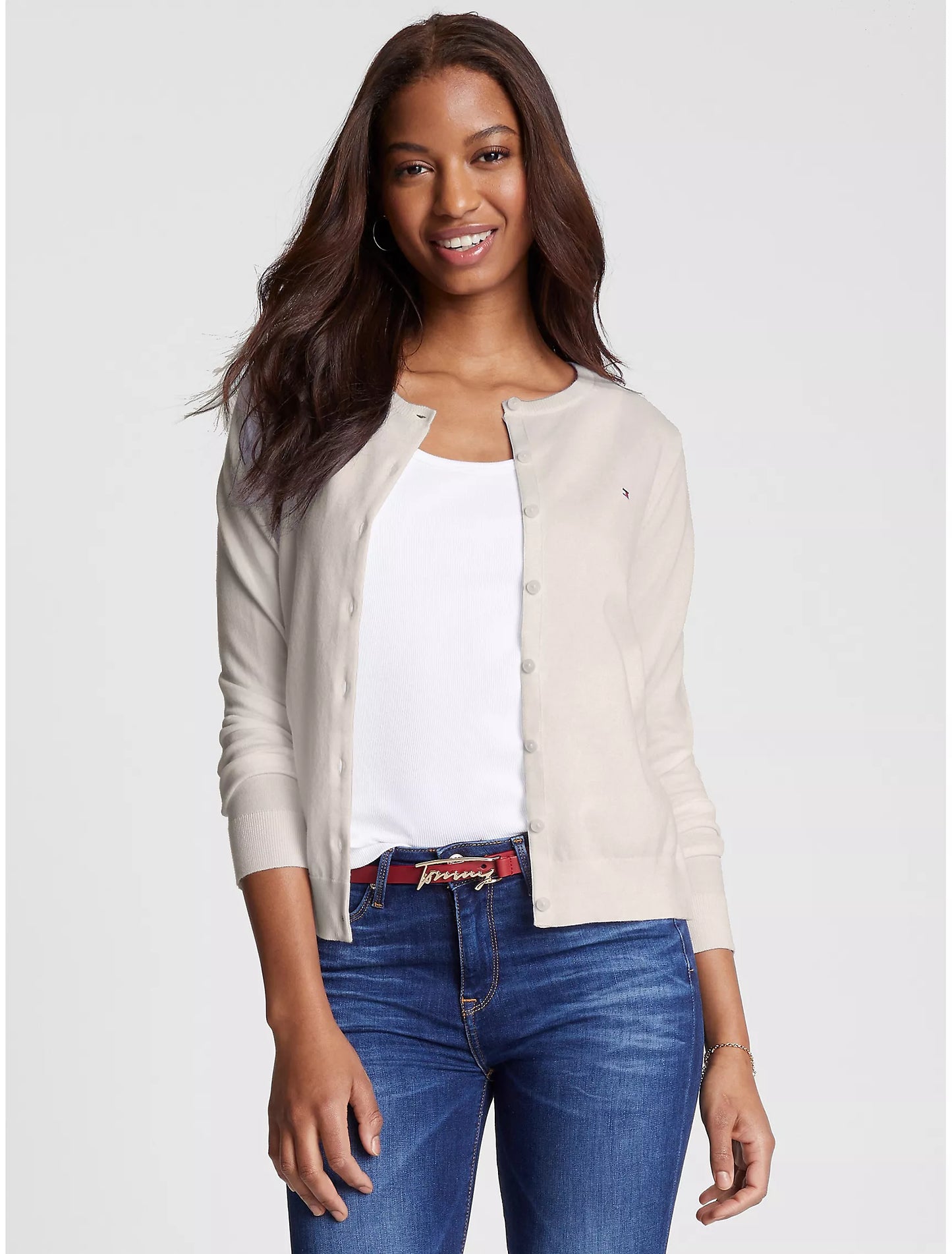 Women  Solid Button-Up Cardigan