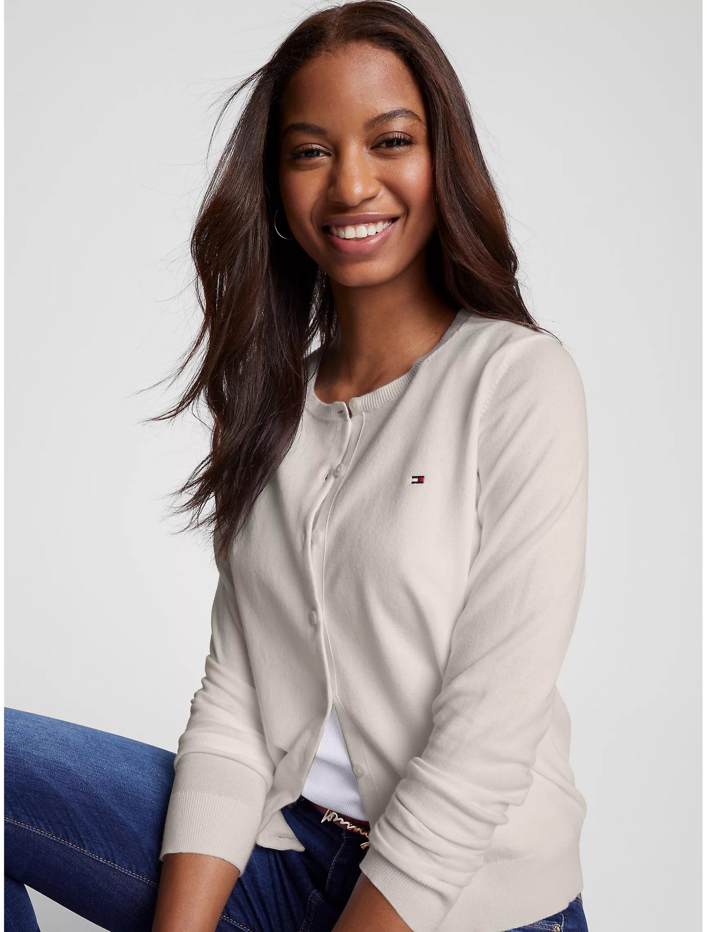 Women  Solid Button-Up Cardigan